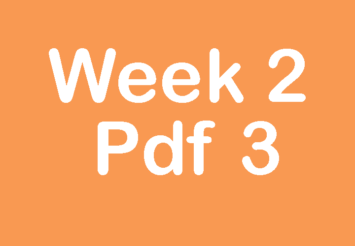 Activities Settlement Time Week 1 – 4